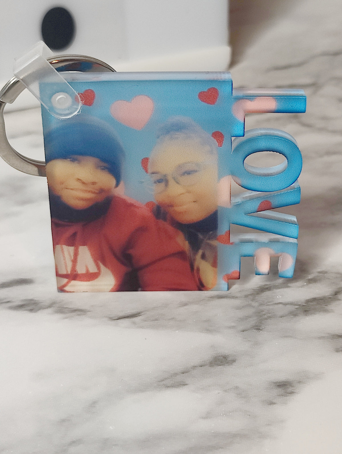 Love Acrylic Photo Keychain