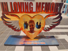 In Loving Memory with Wings Photo Stand