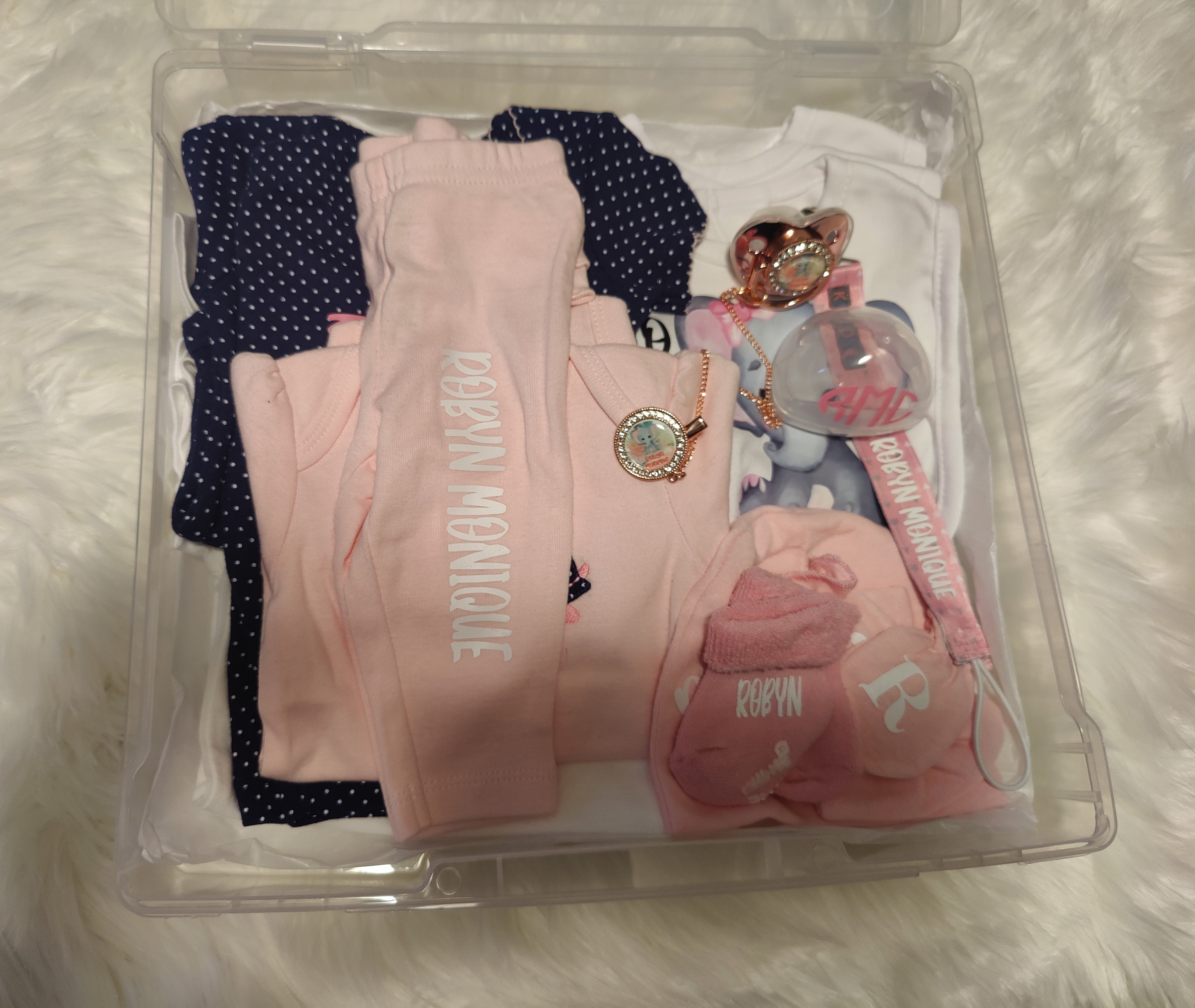 Large Personalized Baby Box