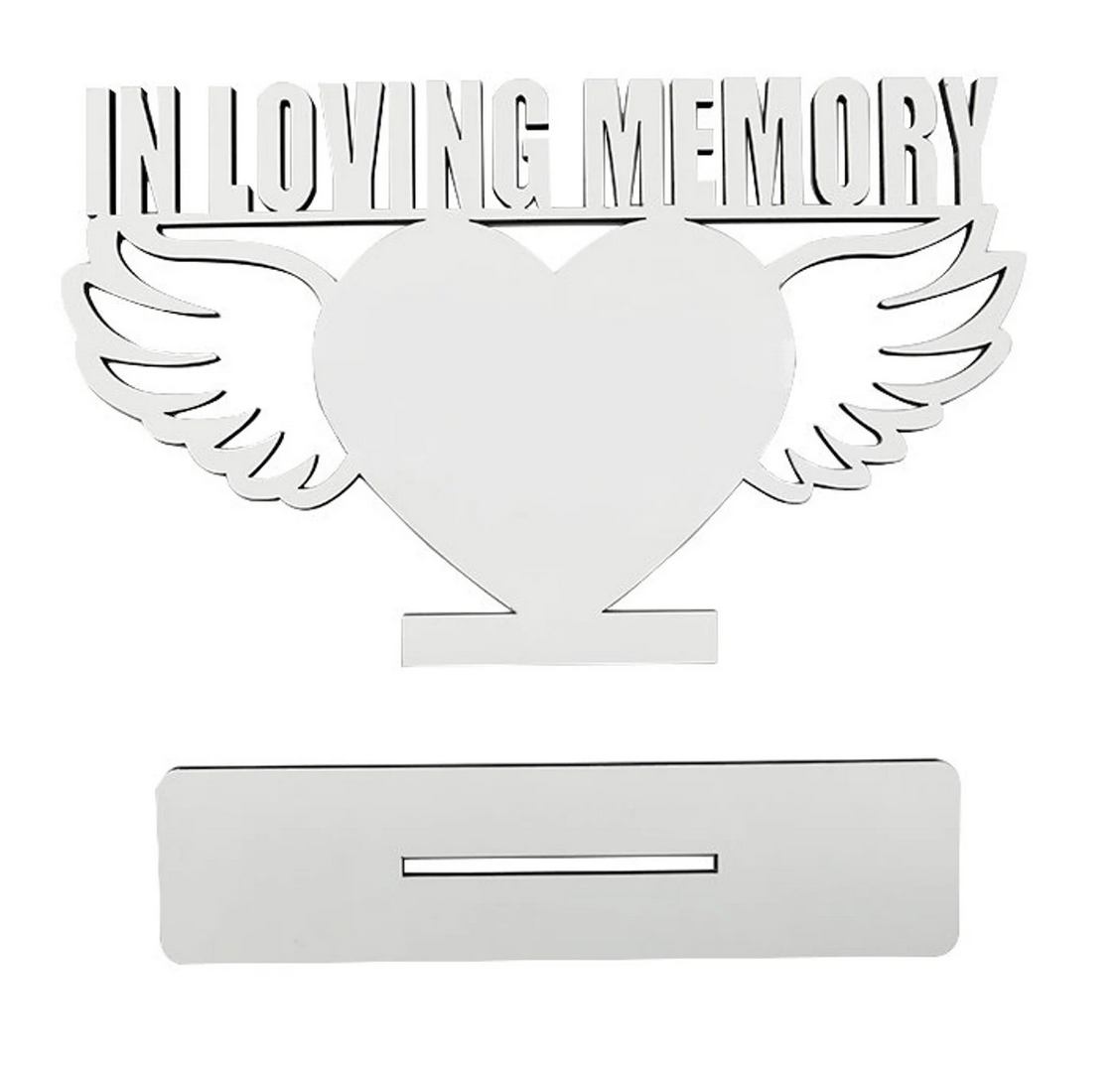 In Loving Memory with Wings Photo Stand